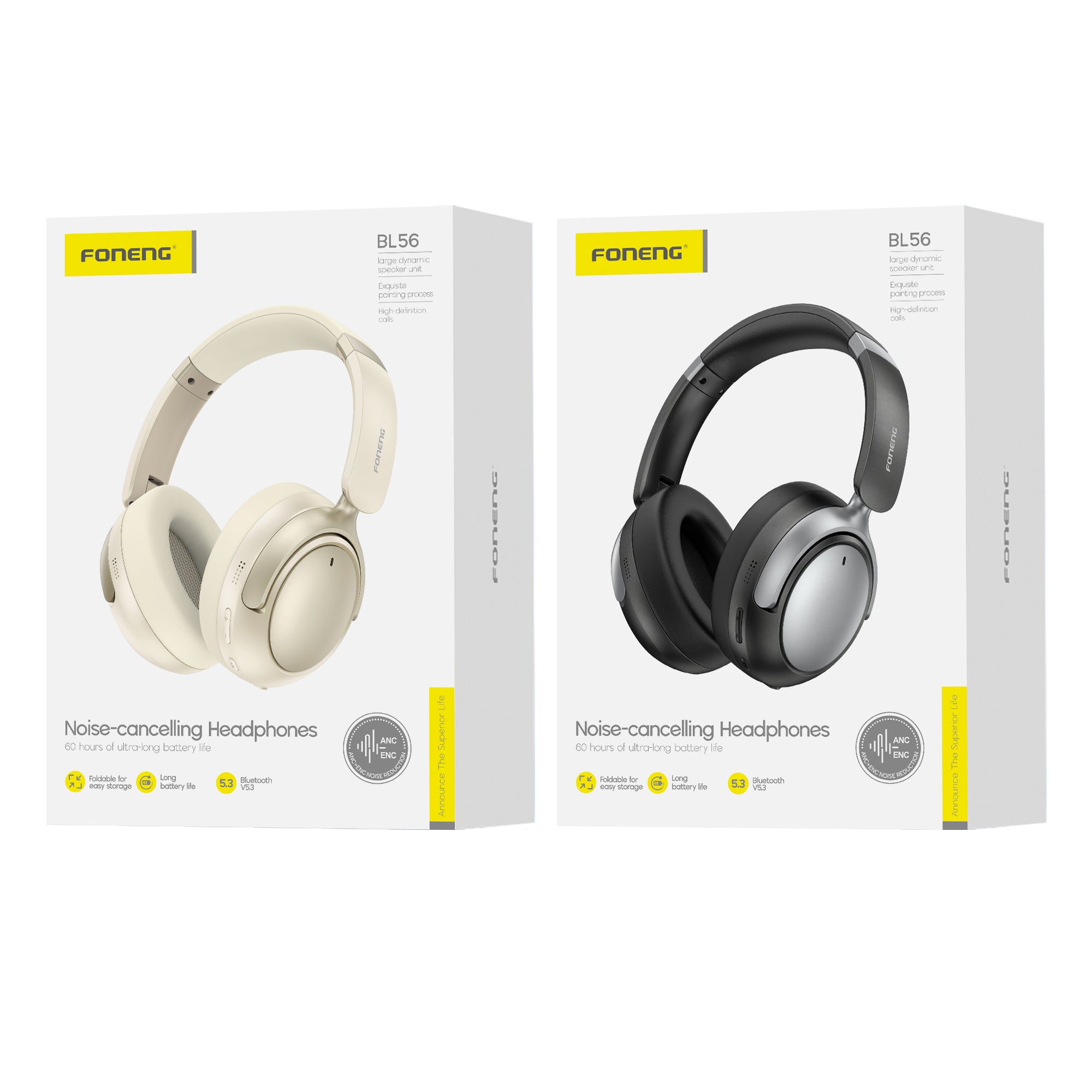 Foneng BL56 Headphones ANC+ENC Foldable