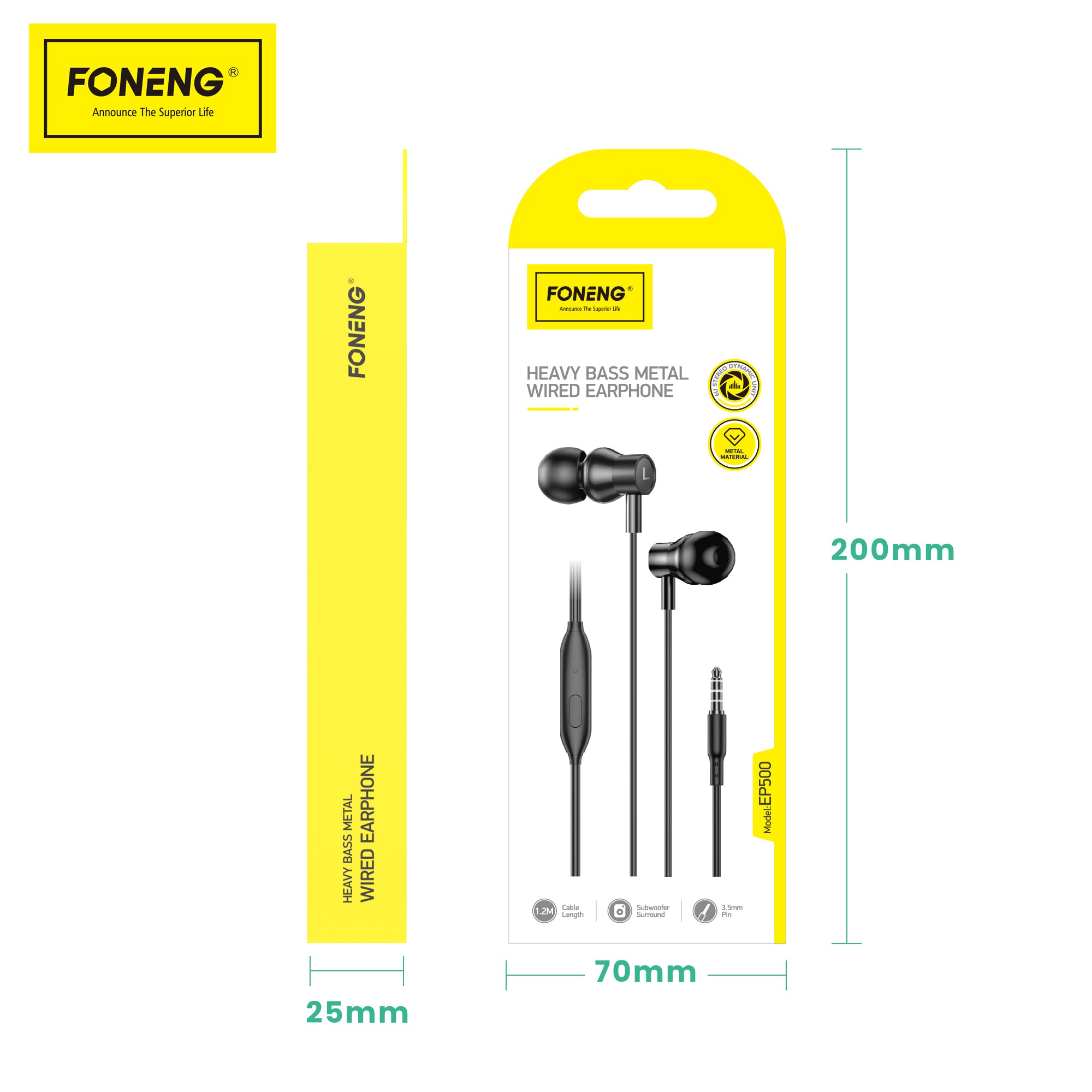 Foneng EP500 Angled heavy bass Handfree