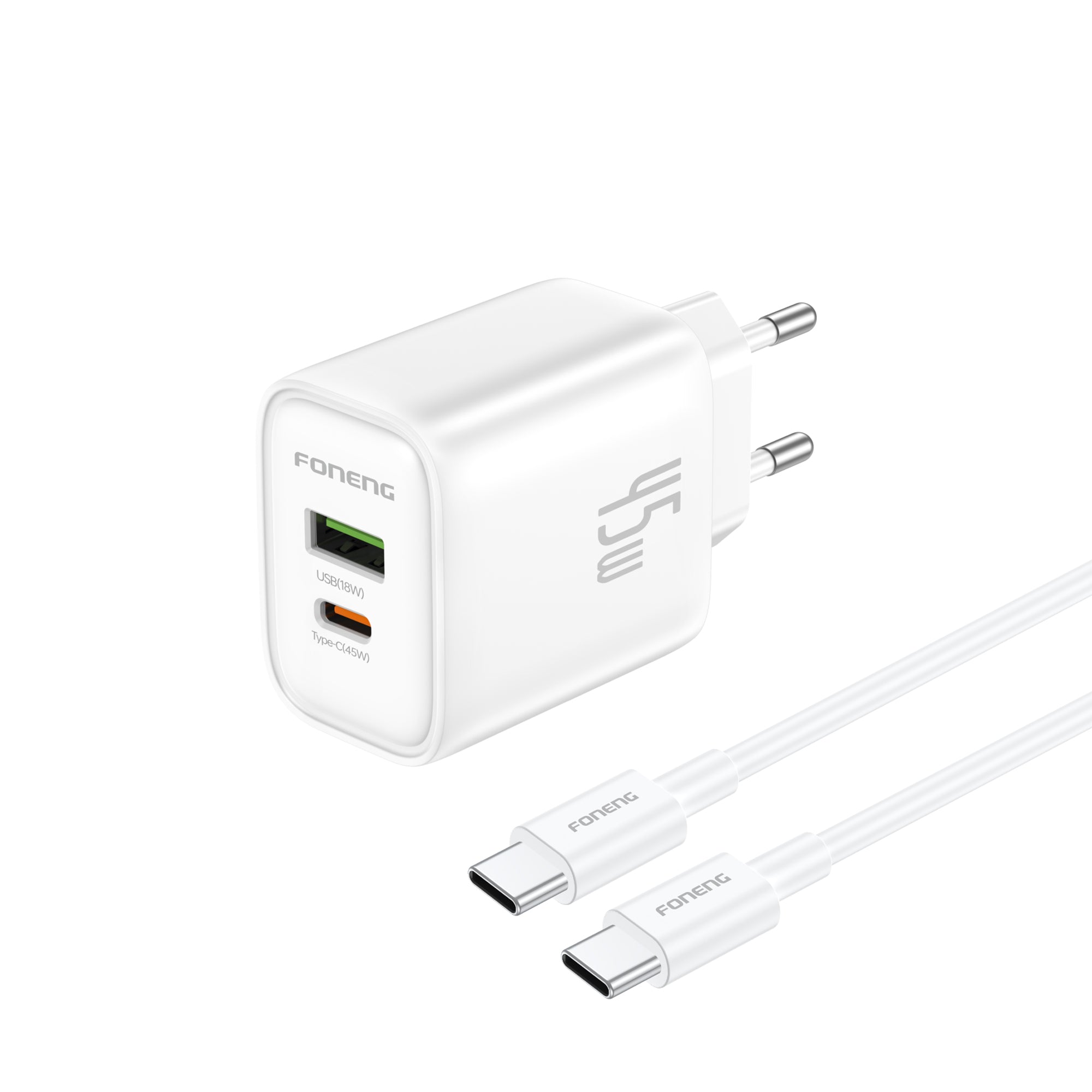 Foneng EU67 GaN Fast Charger with Type-C to Type-C Cable