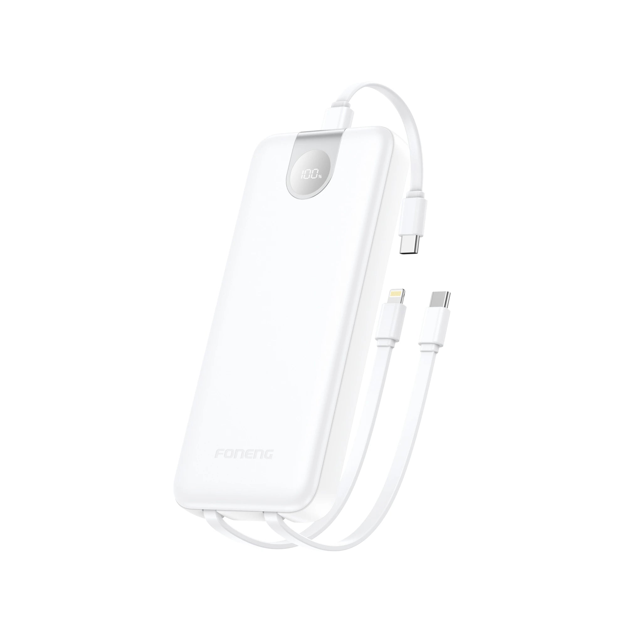 Foneng (10000mAh ,20000mAh ,30000mAh) Power Banks with 3 in 1 built-in cables 22.5W Fast Charge