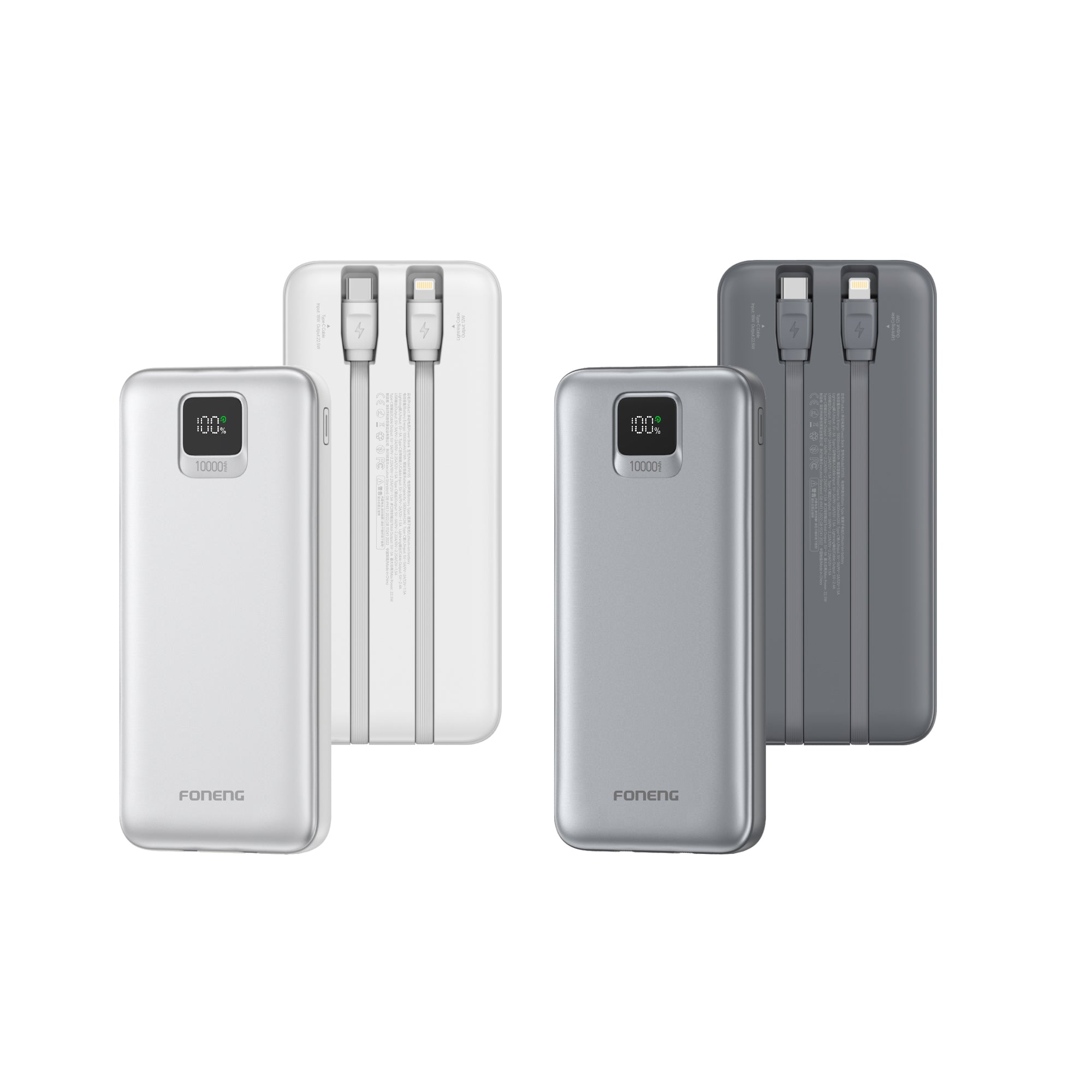 Foneng PX136 Portable Power Bank 2 Cables