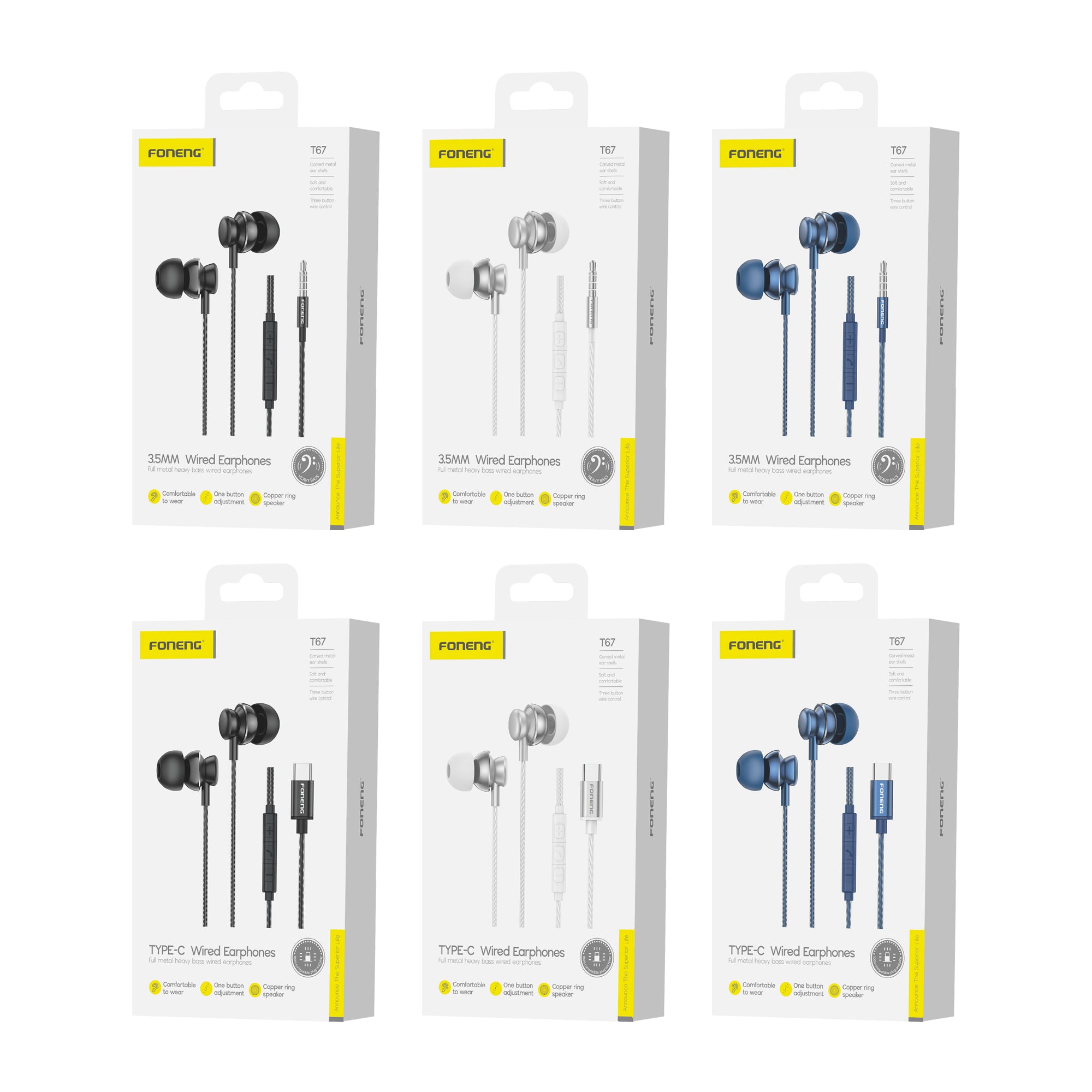 Foneng T67 TypeC Heavy Bass Handfree