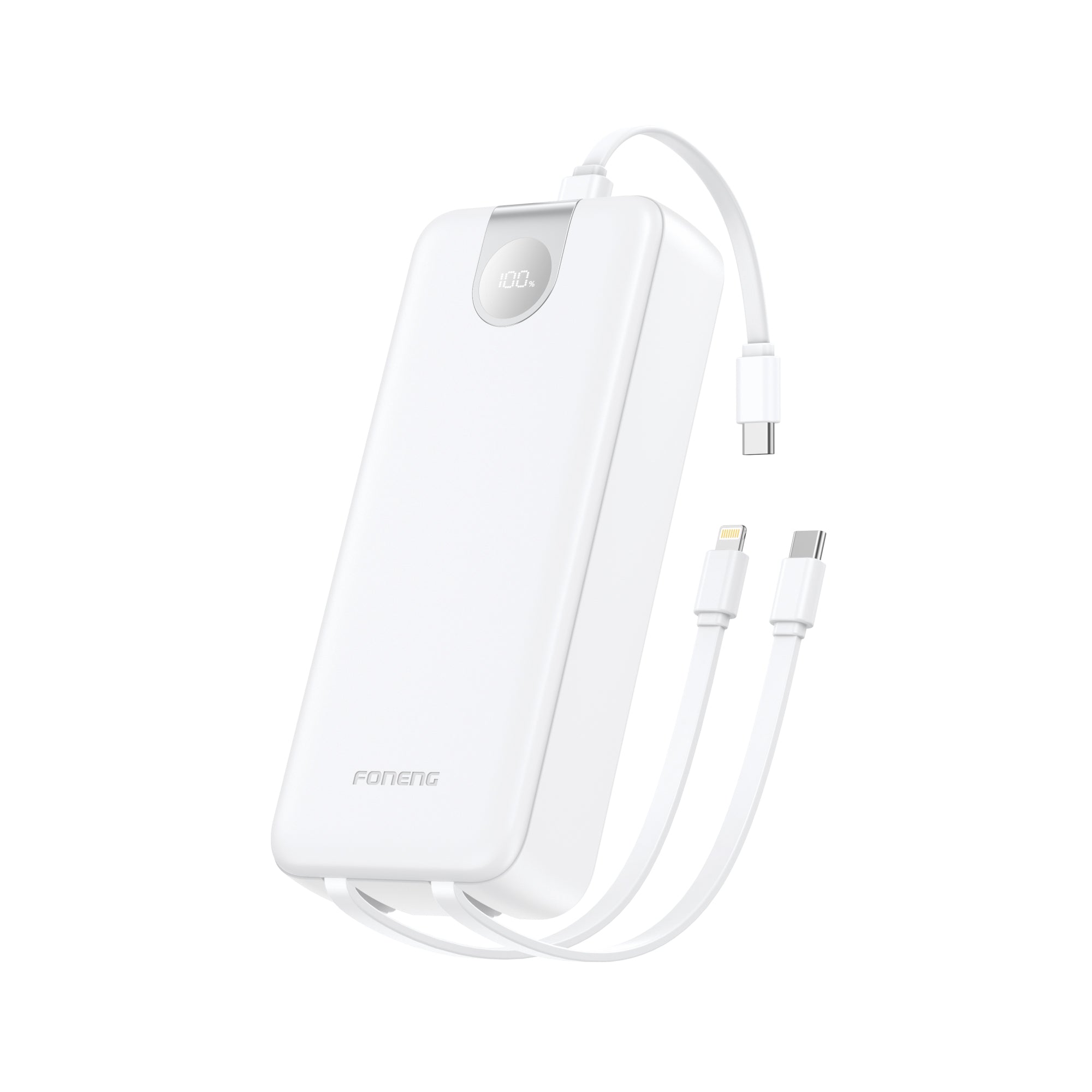 Foneng (10000mAh ,20000mAh ,30000mAh) Power Banks with 3 in 1 built-in cables 22.5W Fast Charge
