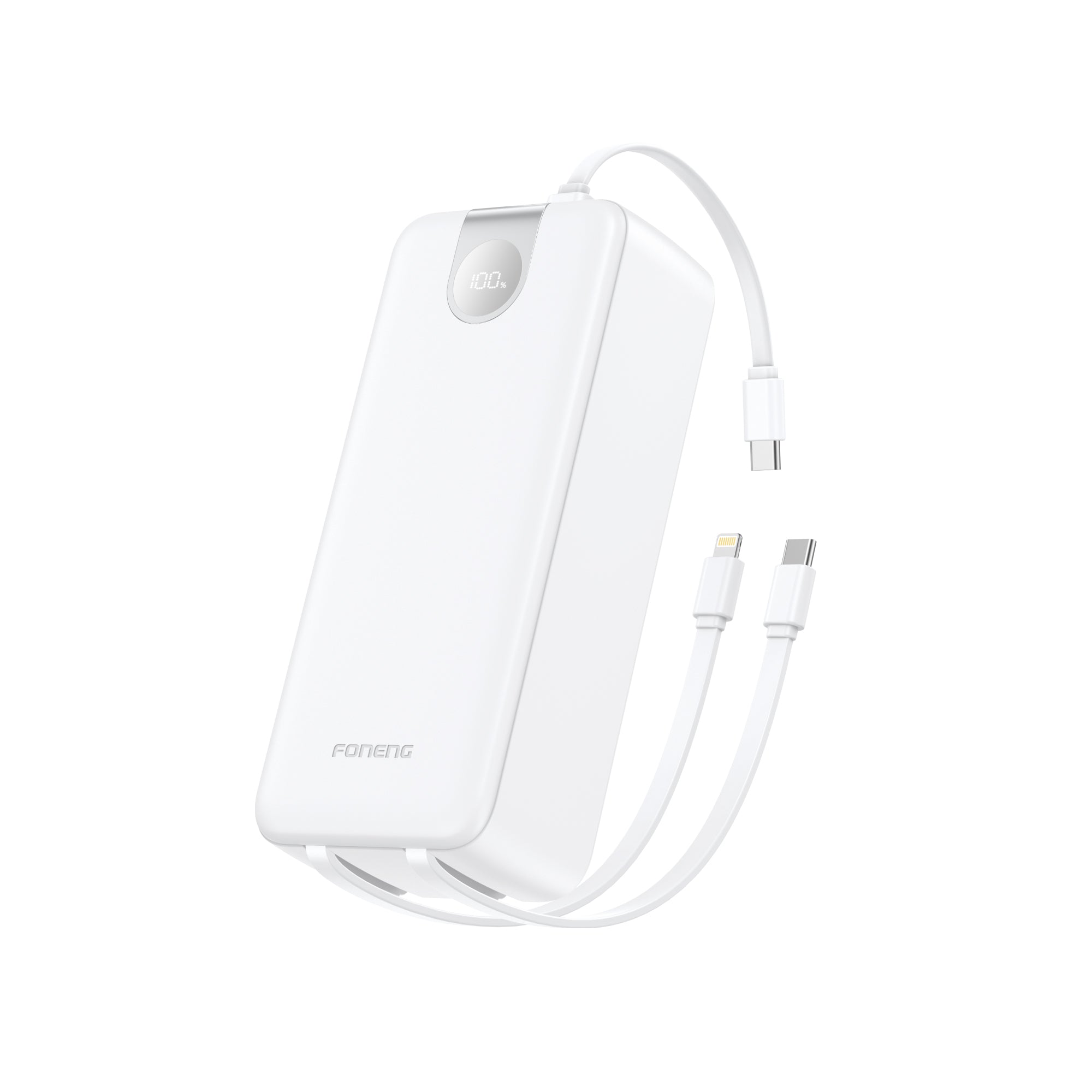 Foneng (10000mAh ,20000mAh ,30000mAh) Power Banks with 3 in 1 built-in cables 22.5W Fast Charge