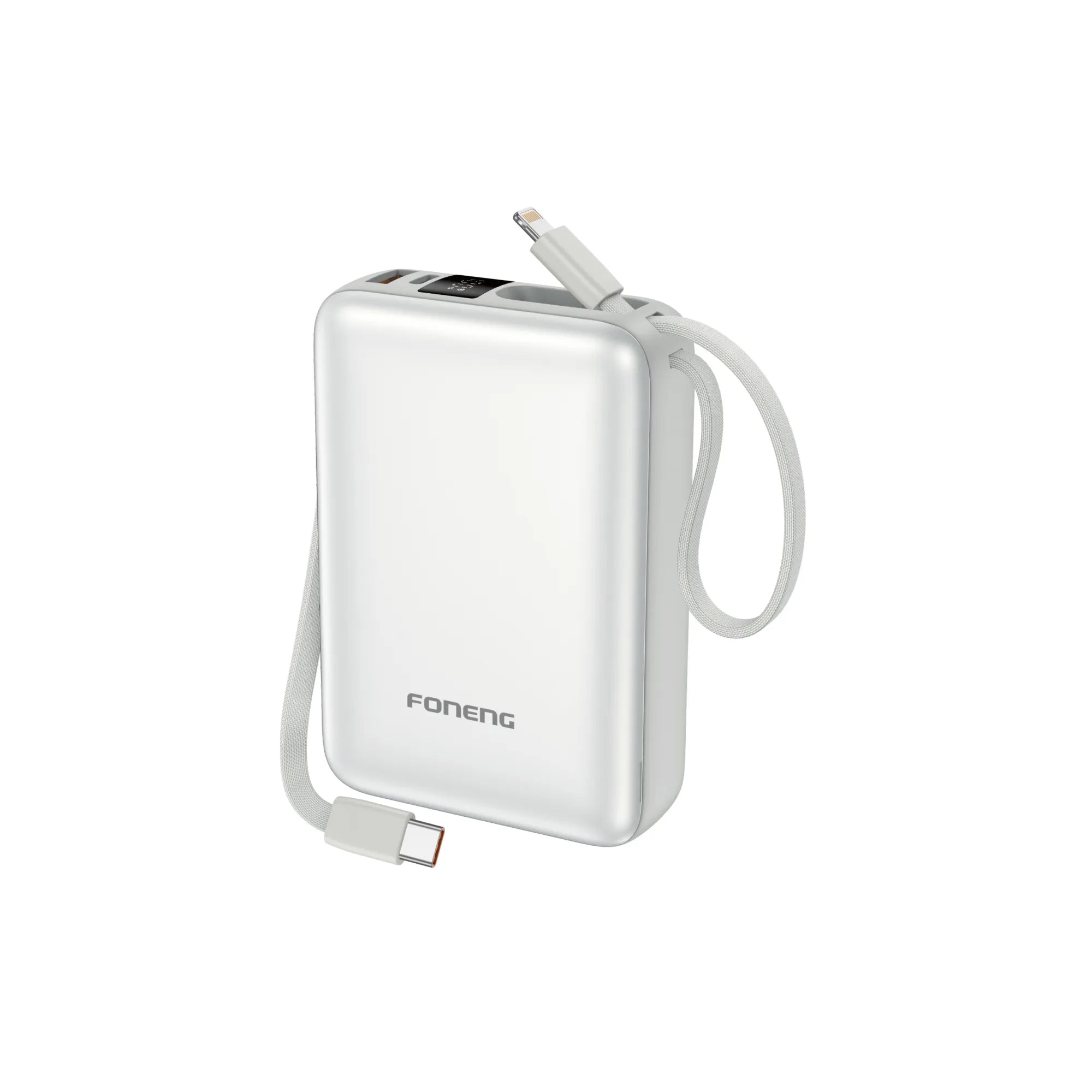 Foneng PX116 Mini Power Bank 22.5W with Dual Built‑In Cables