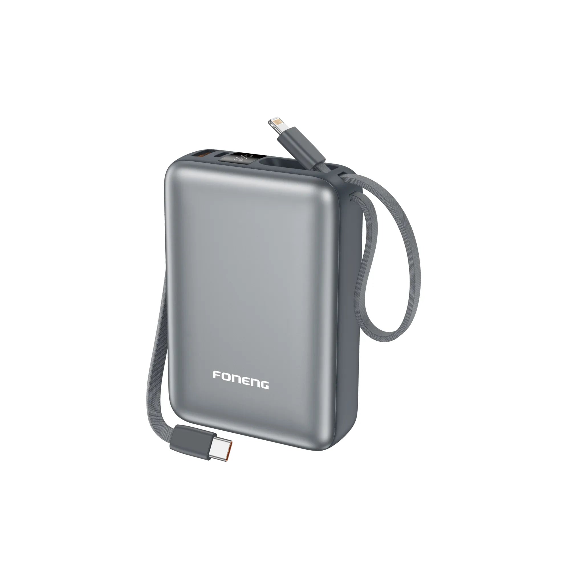 Foneng PX116 Mini Power Bank 22.5W with Dual Built‑In Cables
