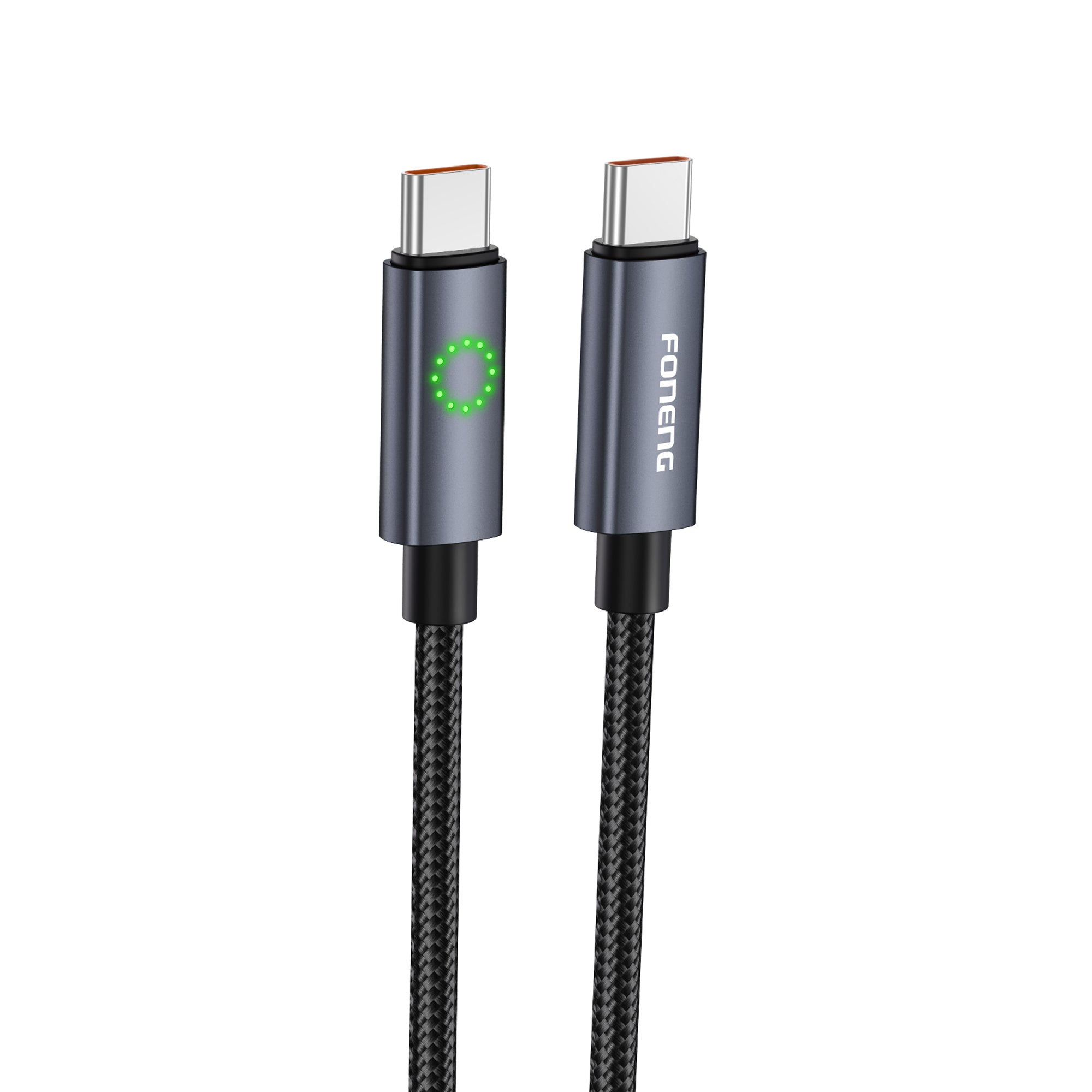 FONENG XS08 Metal Head Green Light Fast Charging Cable